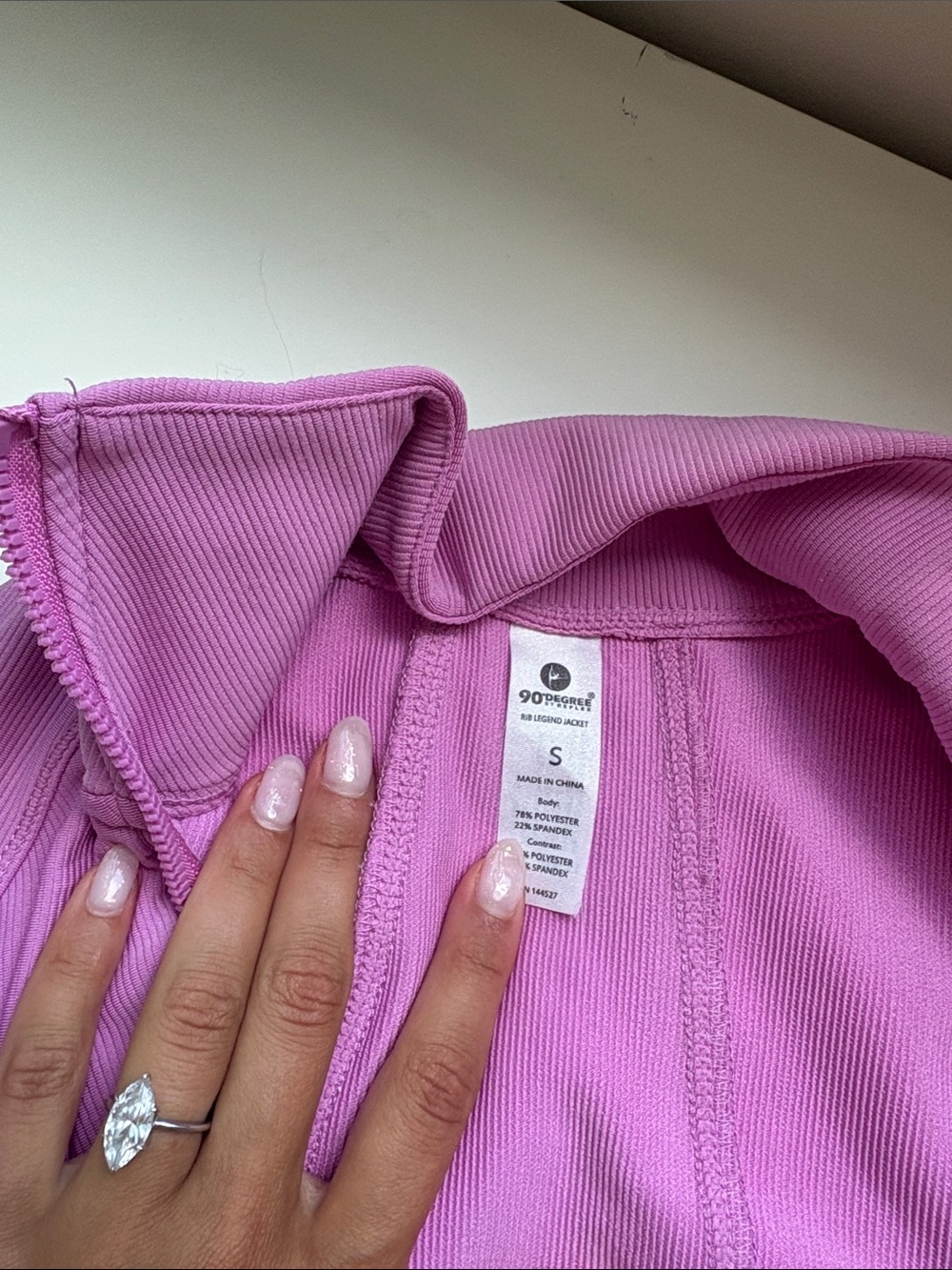 Pink Zip Workout Top - Picture 3 of 6